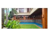 Disewakan Rumah Classic Concept with Private Pool and Garden at Bunga Cempaka South Jakarta City - 5+1BR Full Furnished